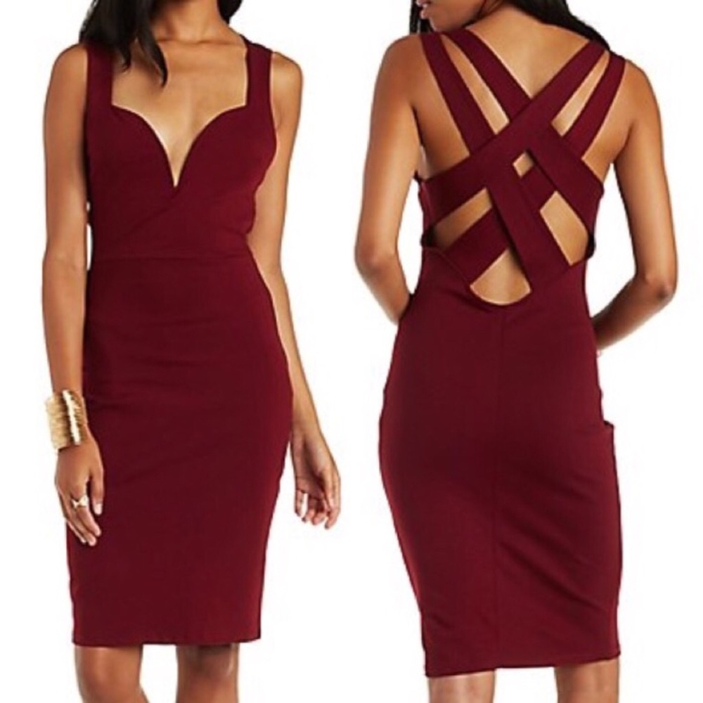 🌹 SALE ✨ Caged Back Bodycon Dress 🌹 - Picture 1 of 6