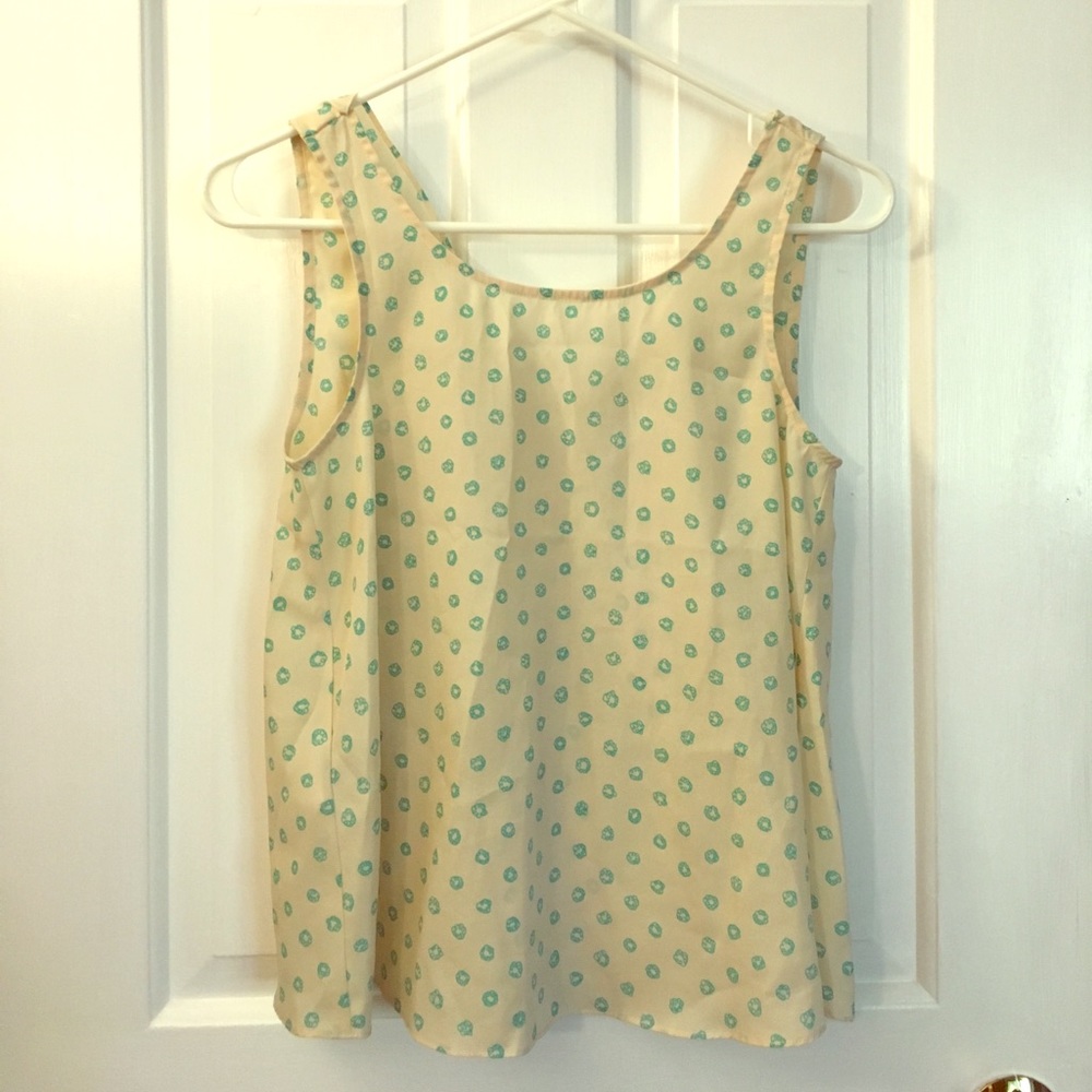cross back with ruffle tank top from BCBG