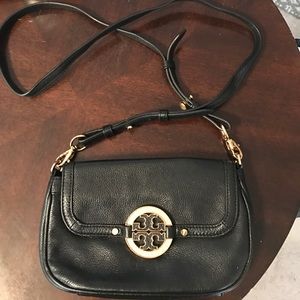 Black Leather Tory Burch Crossbody