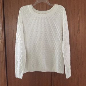 White scoop neck sweater