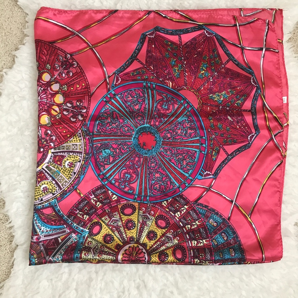 Silk-like Stylish Pink Scarf