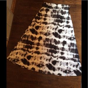 Jersey tie dye maxi skirt