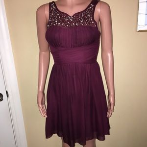 Speechless Burgundy Pearl Dress