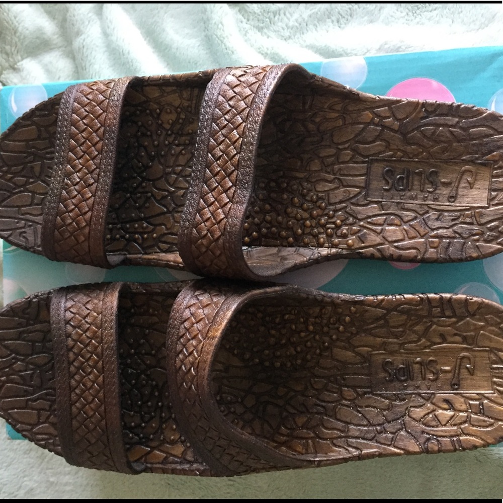 Hawaiian Jesus Sandals (j-slips) dark brown mocha