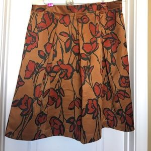 Vera wang pleated satin skirt