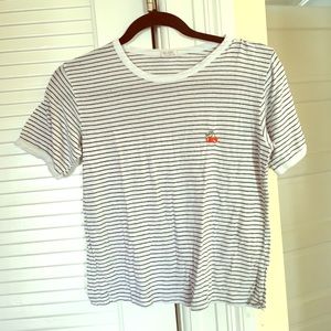 ❗️SOLD❗️striped cherry Brandy Melville top!