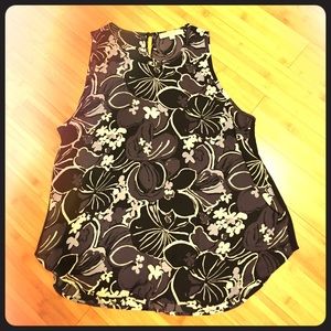 purple, cream, blue and black blouse, rarely worn