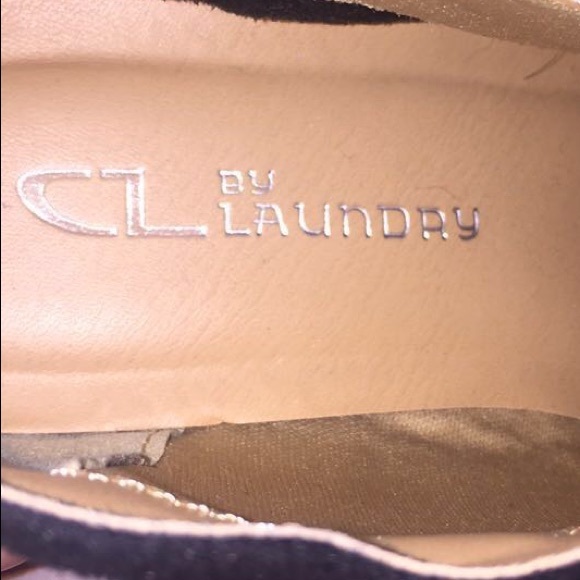 ♡ SALE women's black zipper wedges - size 7 - Picture 4 of 5