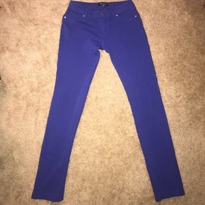 Bluish purple skinny pants