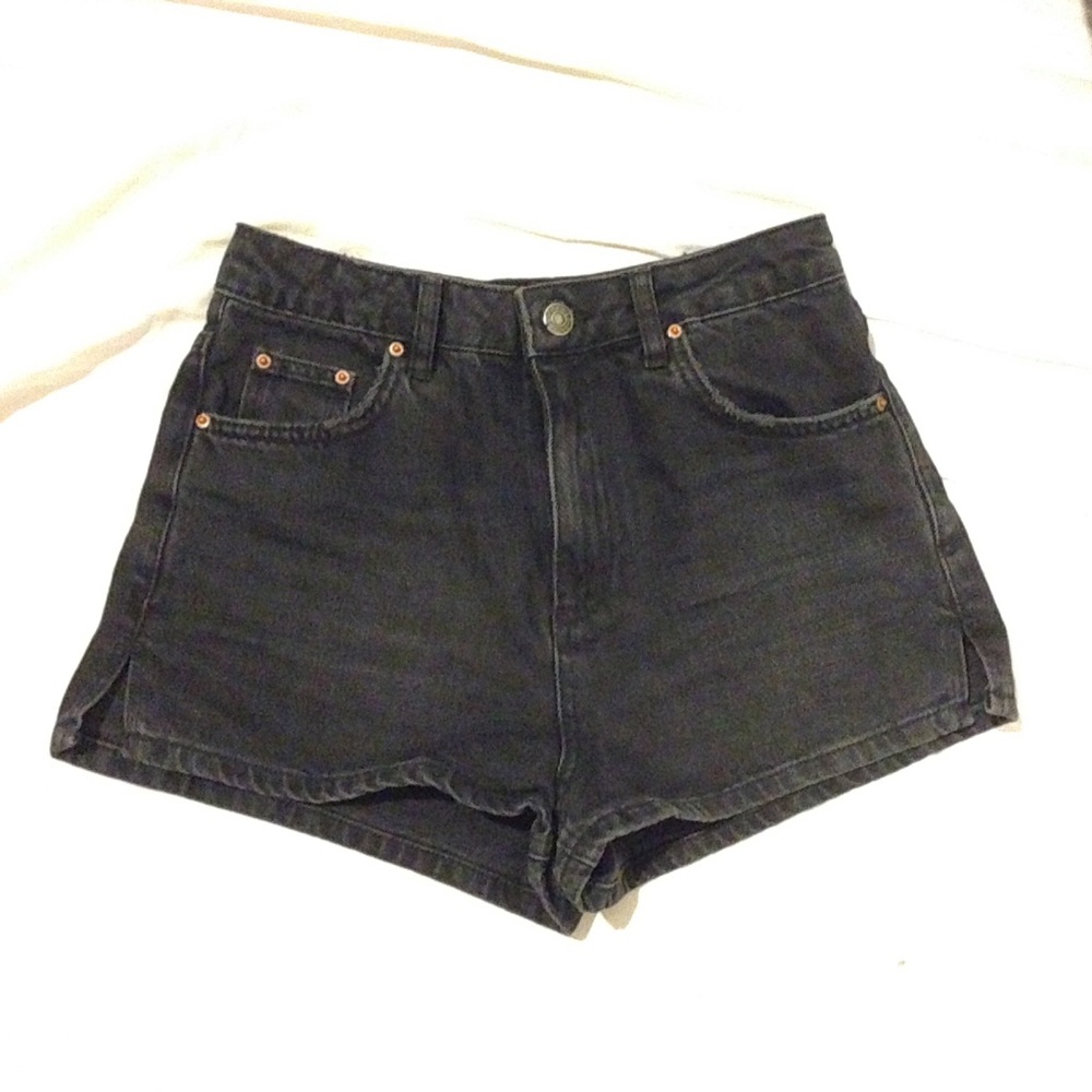 Topshop Moto Mom Shorts Black 25 (US 4, UK 8)