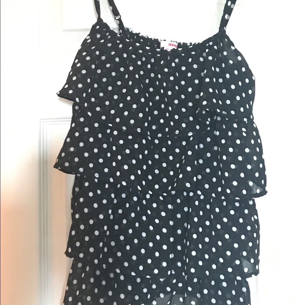 Cute black polka dot top