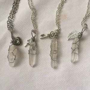 Handmade Crystal Necklace With Charm