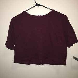 Burgundy crop top