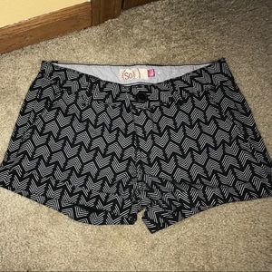 Black and White Arrow Shorts