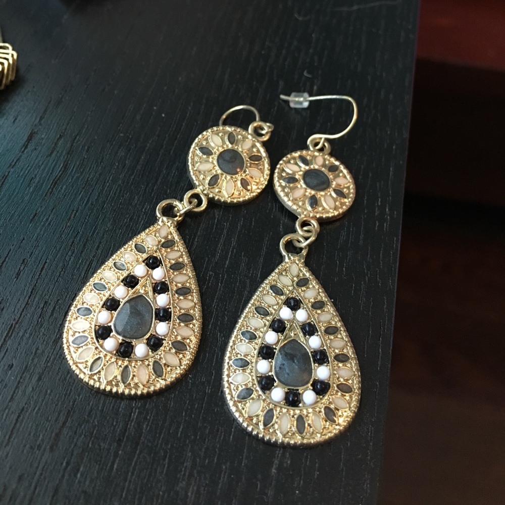 Golden drop earrings from Francesca's