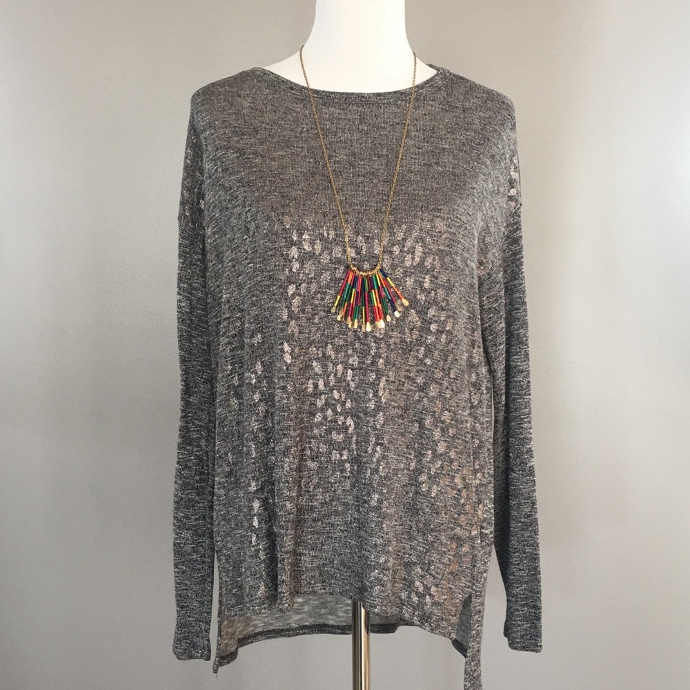 Long Sleeve Shimmery Soft Tunic