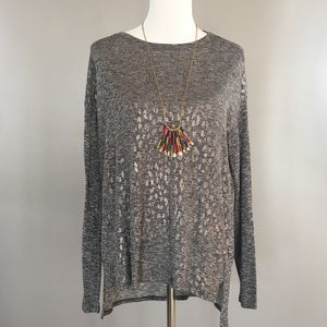 Long Sleeve Shimmery Soft Tunic