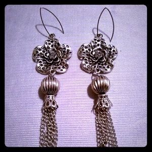 Long Silver dangles