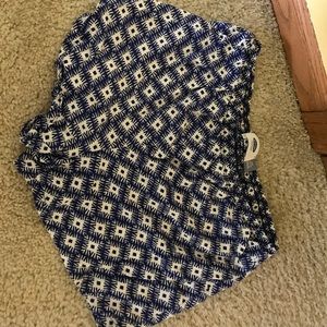 Blue and White Flowy Shorts