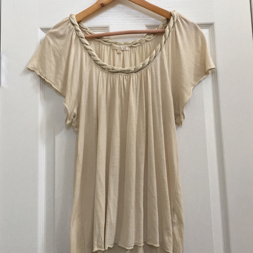 Cream braided top