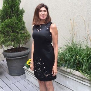 BCBG Black Scallop Cut Out Dress