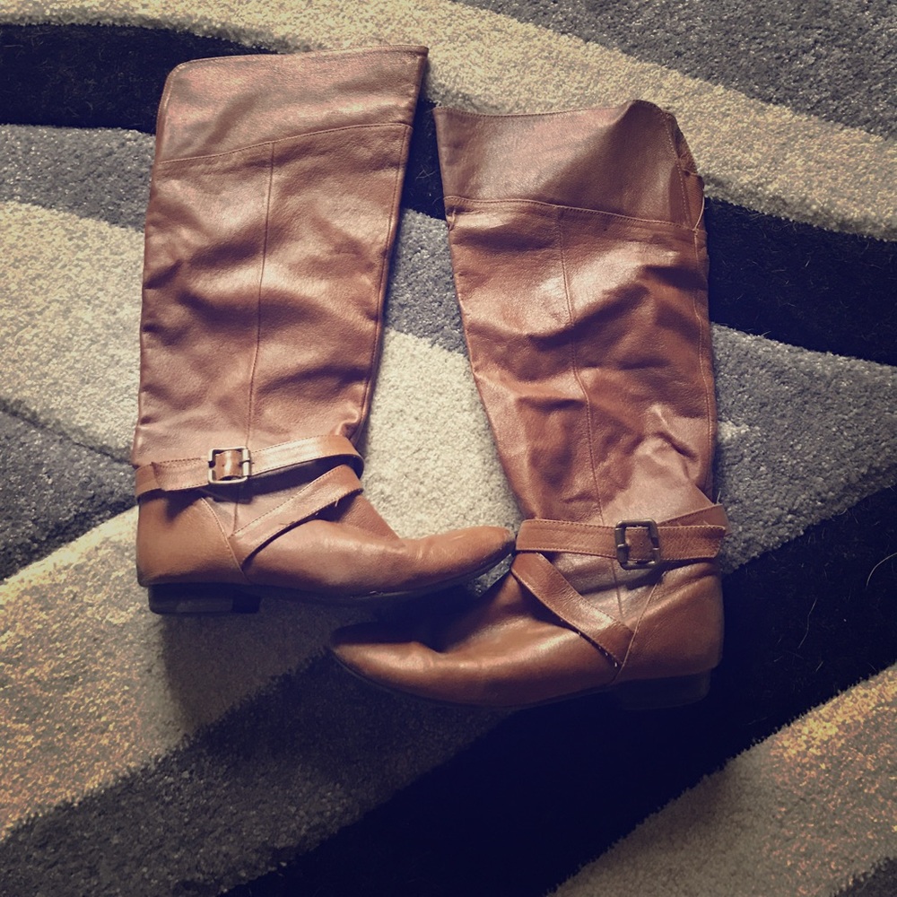 Chinese laundry brown leather boots