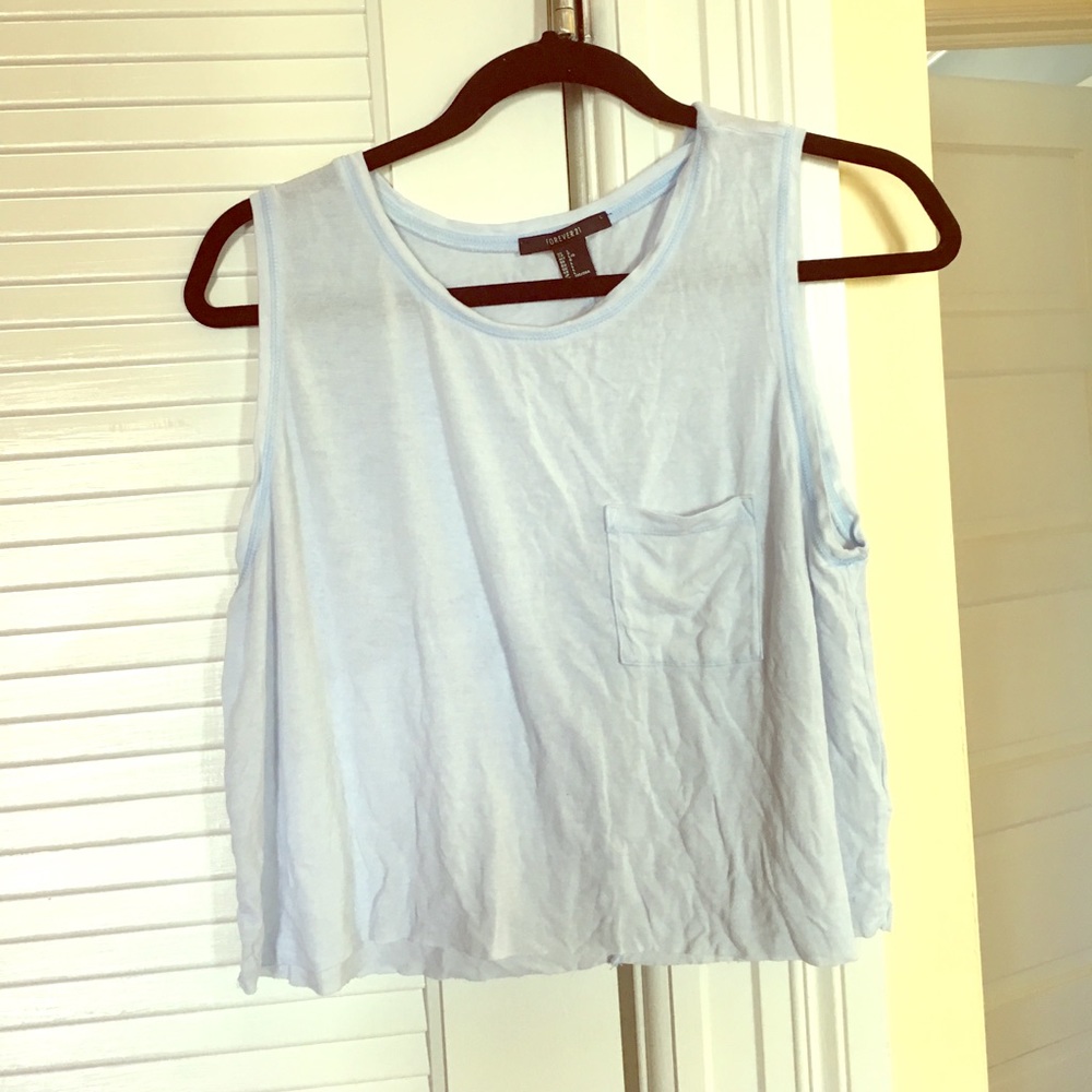 Forever 21 light blue muscle tee