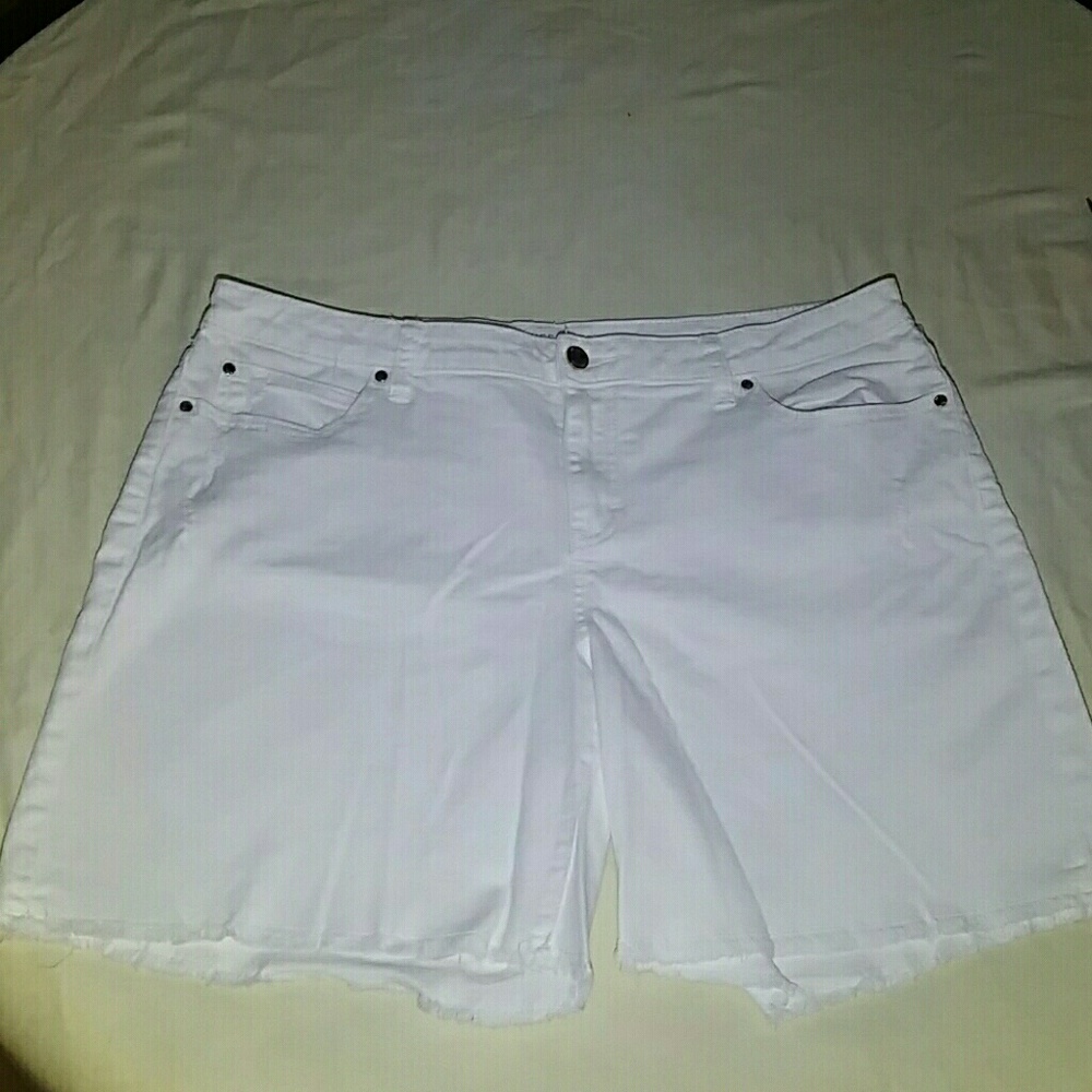White Jean Shorts
