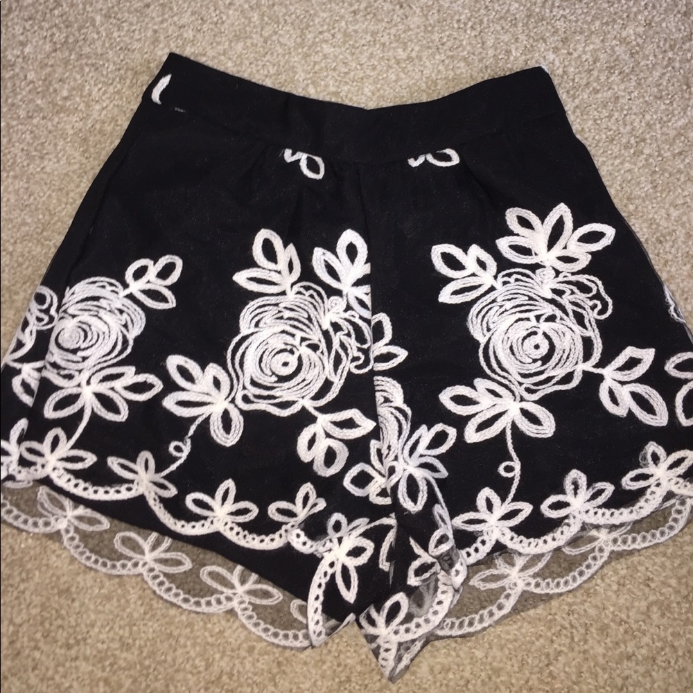 Black high waisted shorts