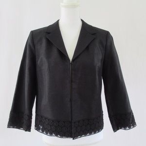 NWT Talbots Black Jacket with Trim Detail