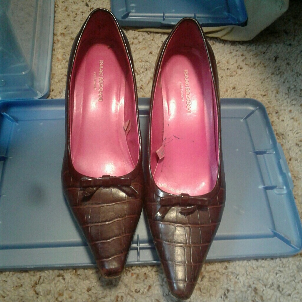 faux alligator heel