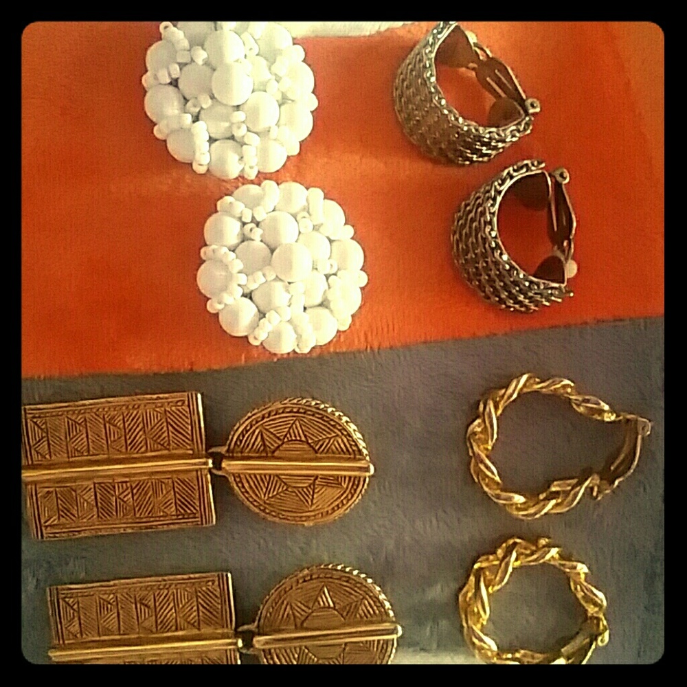 Bundle of Clip-on Earrings