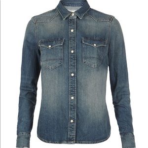 All Saints Florent Denim Shirt in Blue