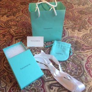 Tiffany bag, pouch, care card, ribbon and box