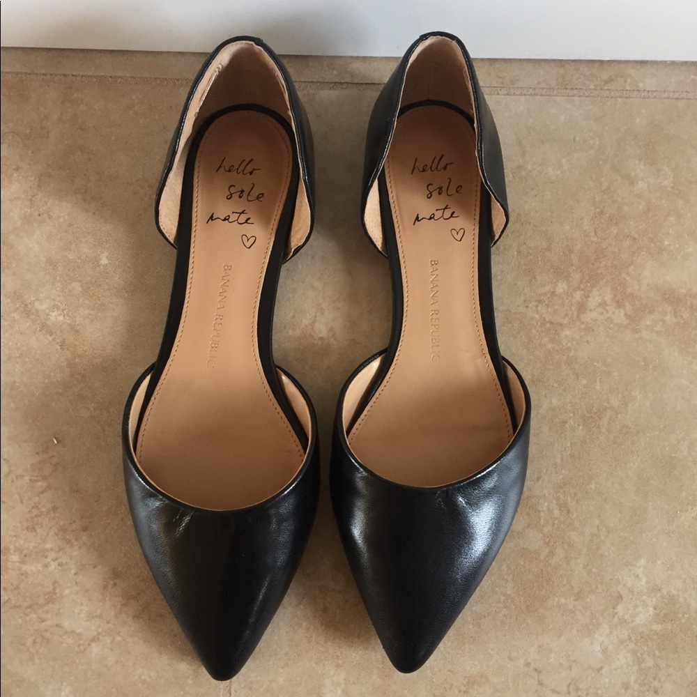 NWOT Banana Republic Leather D'orsay Flats