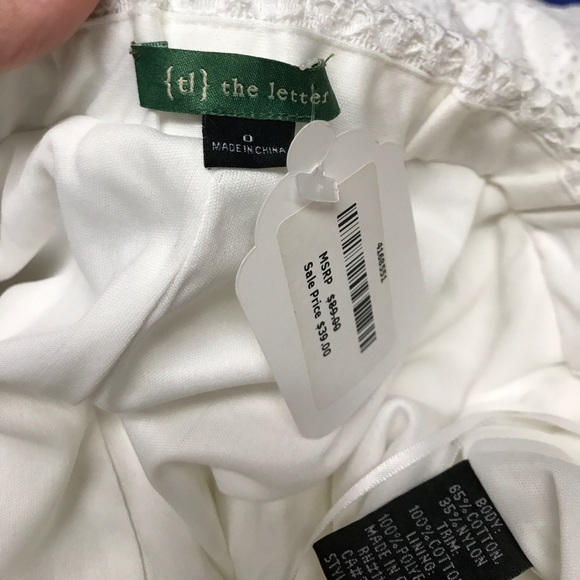 Ivory Lace Crochet Gaucho Crop Beach Pants 0 - Picture 3 of 5