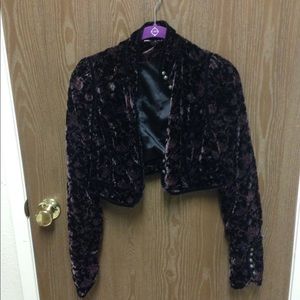 Free People Velvet Cropped Jacket