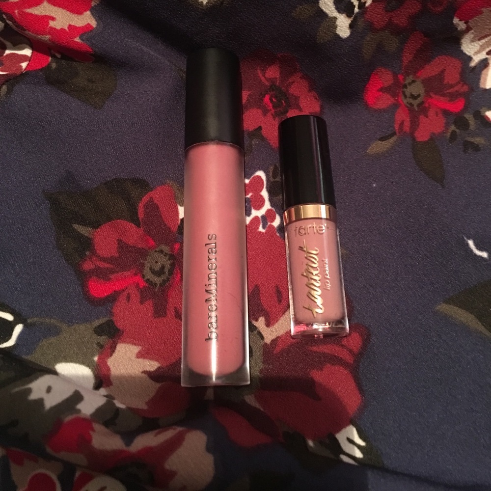 Bare minerals and Tarteist lip paint
