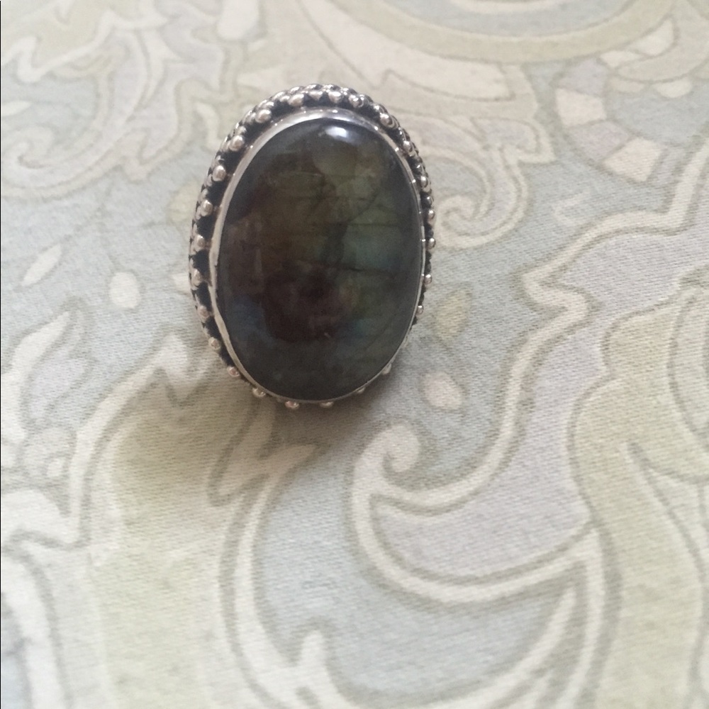 Labradorite ring size 3.5-4 (small size)