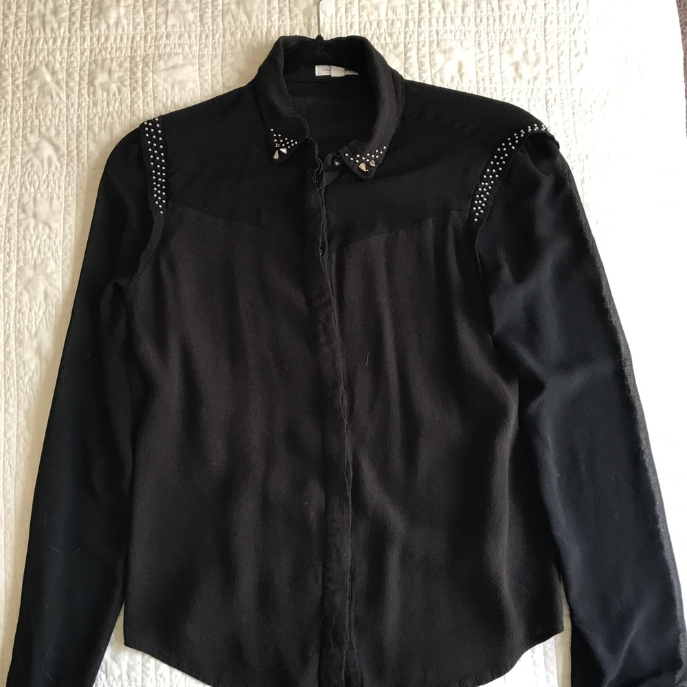 Black studded shirt