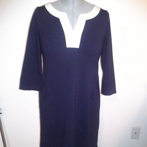 Navy and white Talbots dress 8