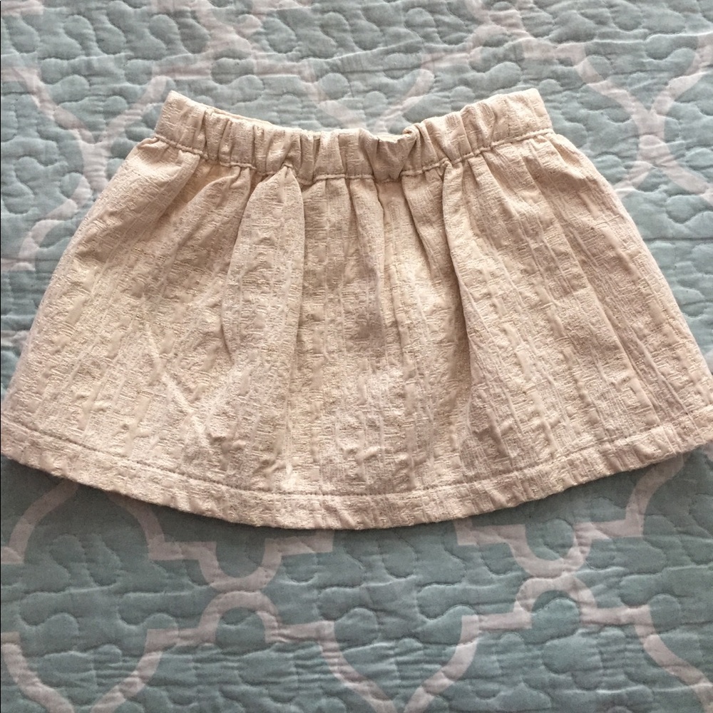 Genuine Kids from OshKosh Cream and Gold Skirt 12M