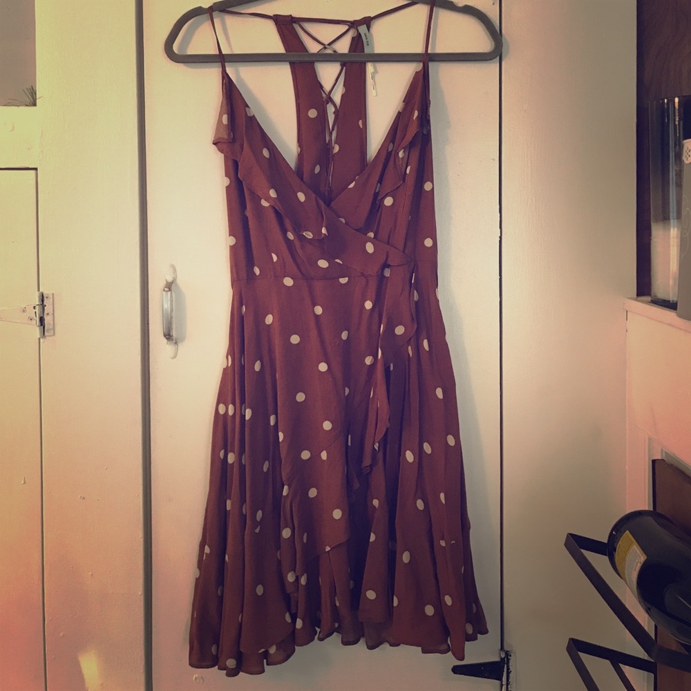 Racer Back polka-dot dress