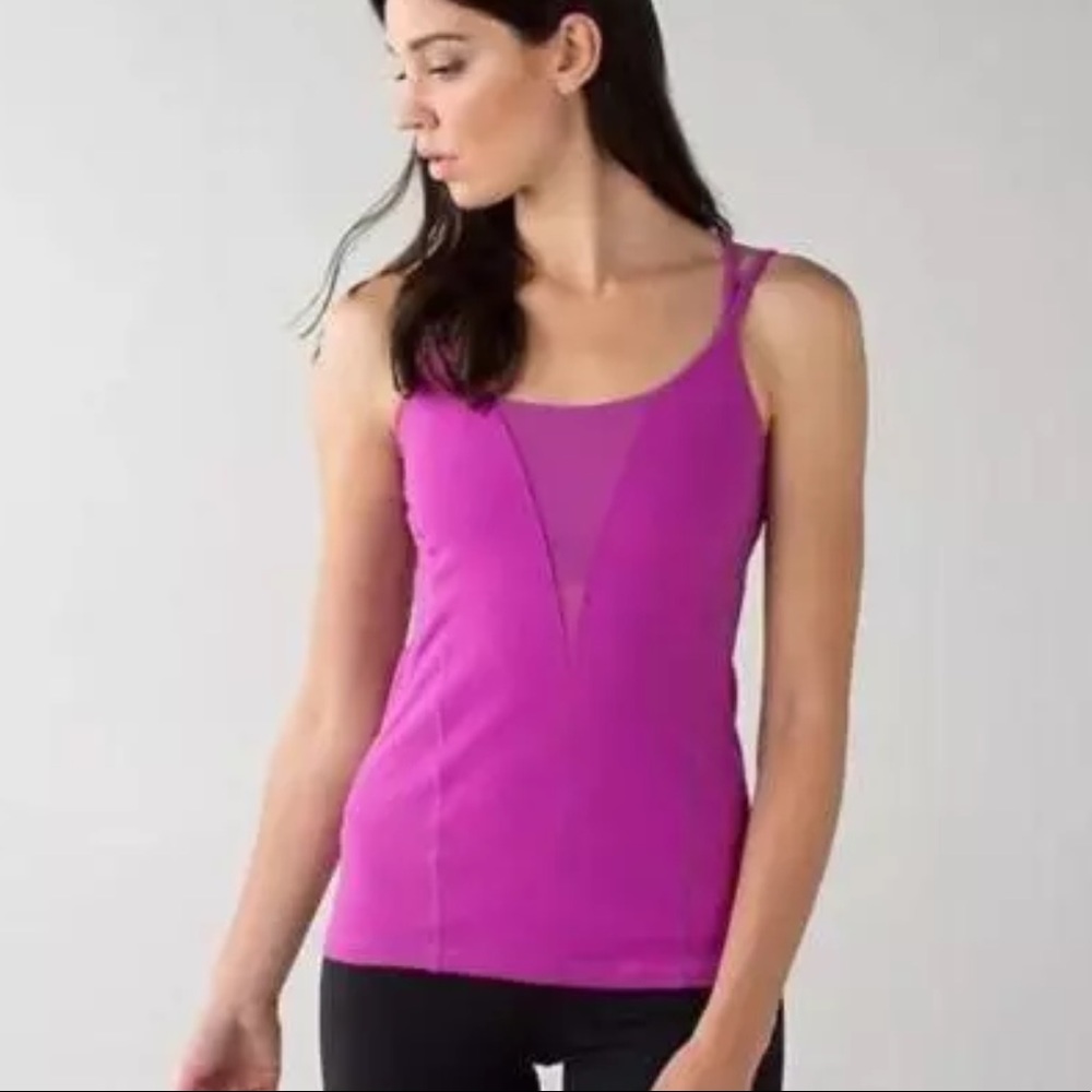 Lululemon NWT Exquisite mesh tank ultra violet sz8