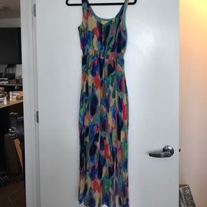 Watercolor midi dress