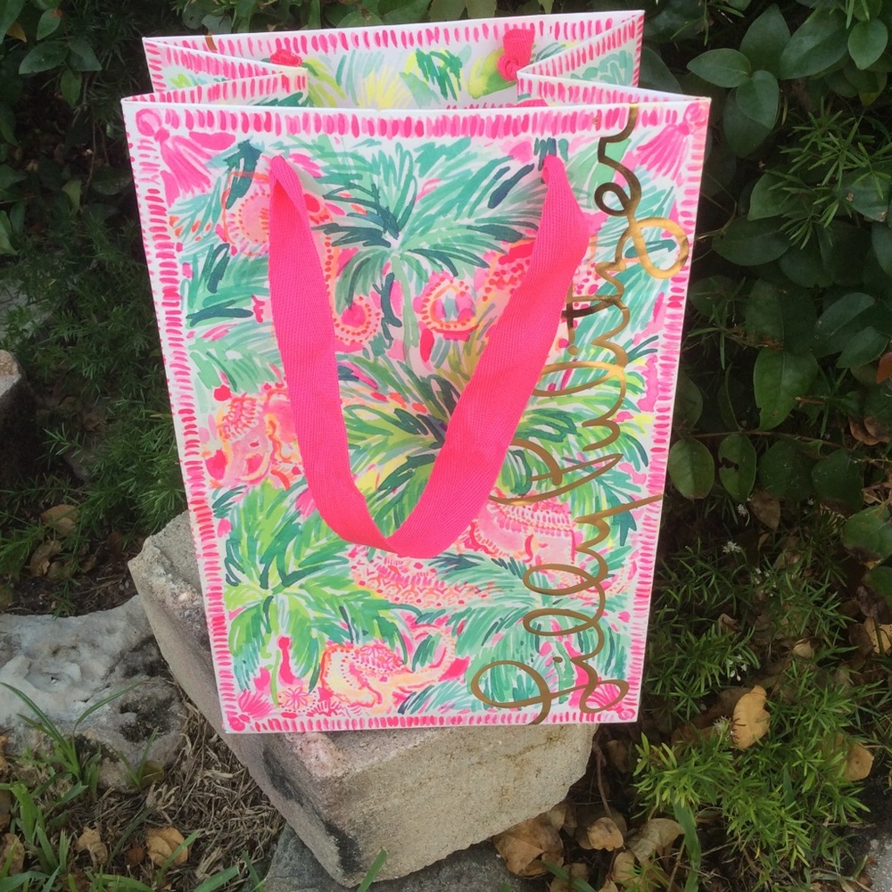 Lilly Pulitzer Tall Print Gift Bag Pink