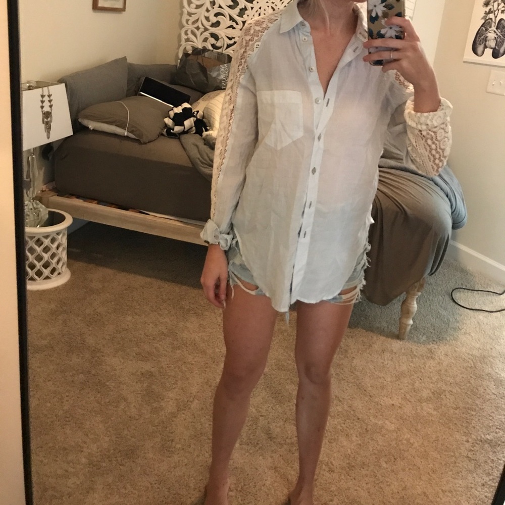 Anthropologie Blouse with Lace Detailing - Picture 4 of 5