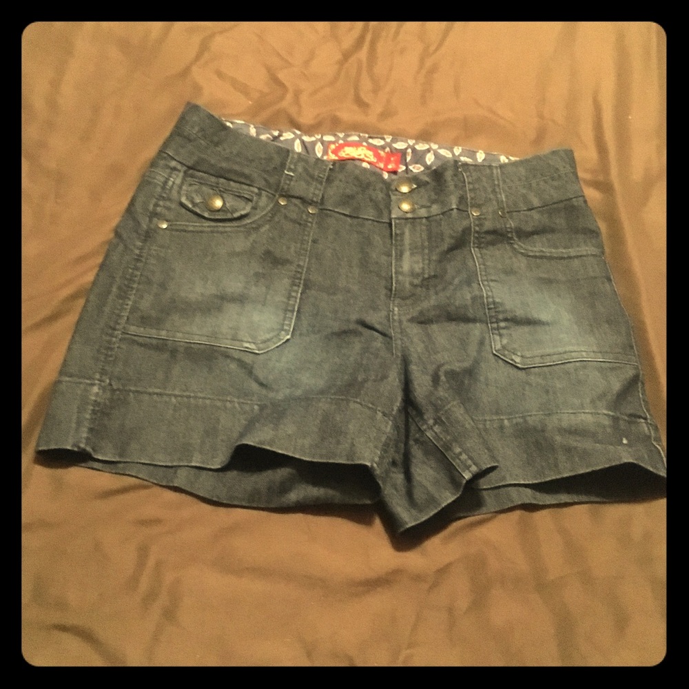 Polo denim miniskirt.