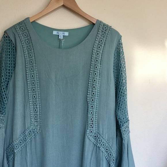 ✨LIMITED SUPPLY!✨ Teal She + Sky Dress - Picture 3 of 7