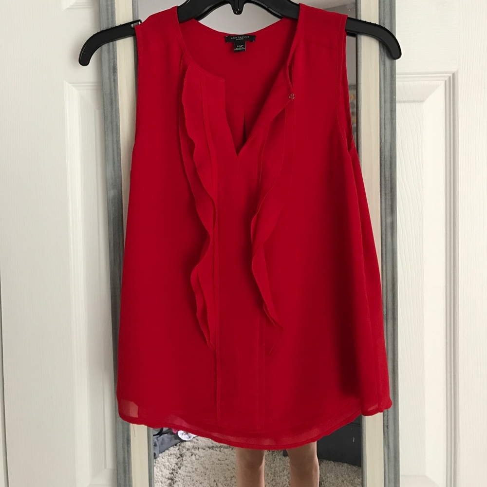 Ann Taylor Red sleeveless top